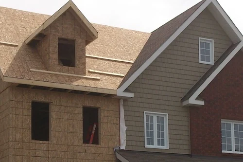 Upper-storey home addition under construction